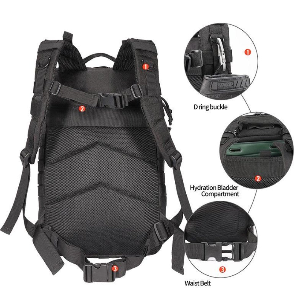 42L Tactical Backpack Bag with USA Patch - Drop line Outdoors