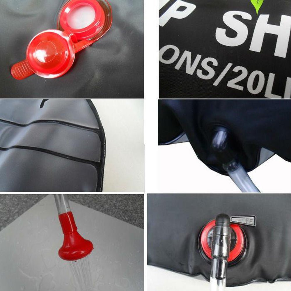 DORSAL Solar Heated Camping Surf Rinse Shower Kit - Drop line Outdoors
