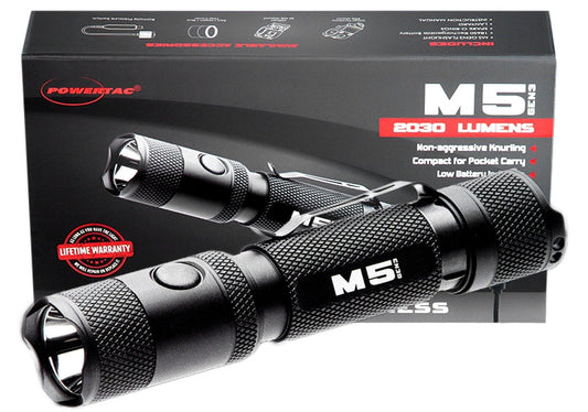 M5 Gen3 - 2,030 Lumen EDC High Power Flashlight - Drop line Outdoors